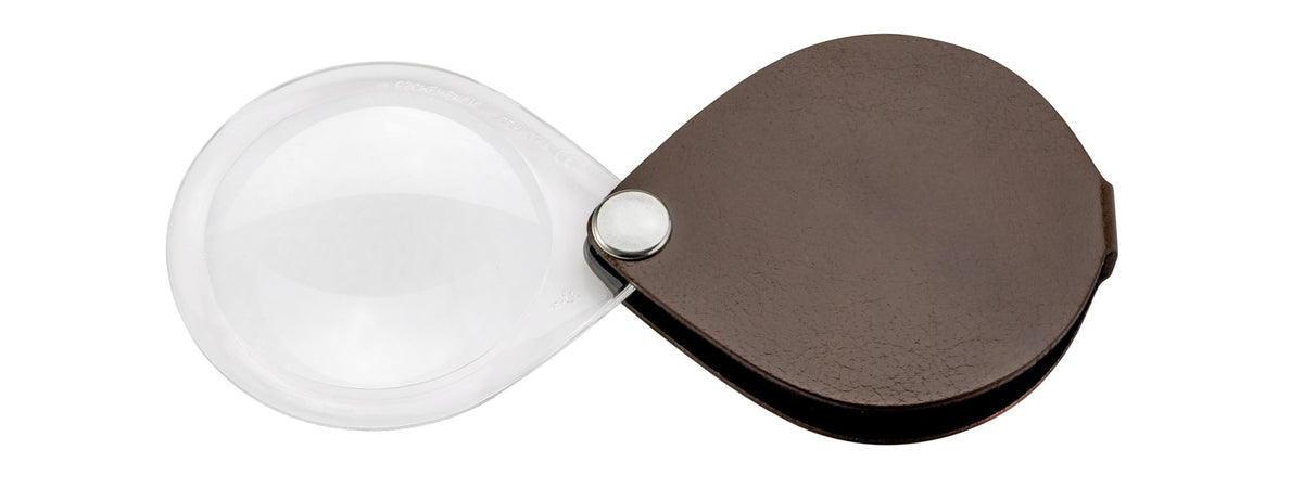 classic Einschlaglupe rund - Braun · 50Ø · 3,5x